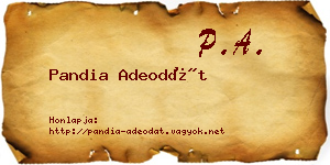 Pandia Adeodát névjegykártya